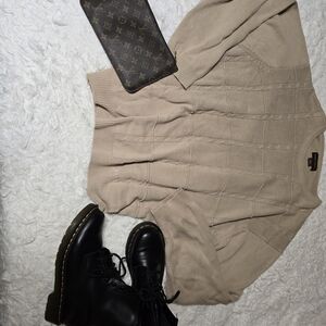 Beige Oversized Men Sweater Worn As Sweater Dress 2xl